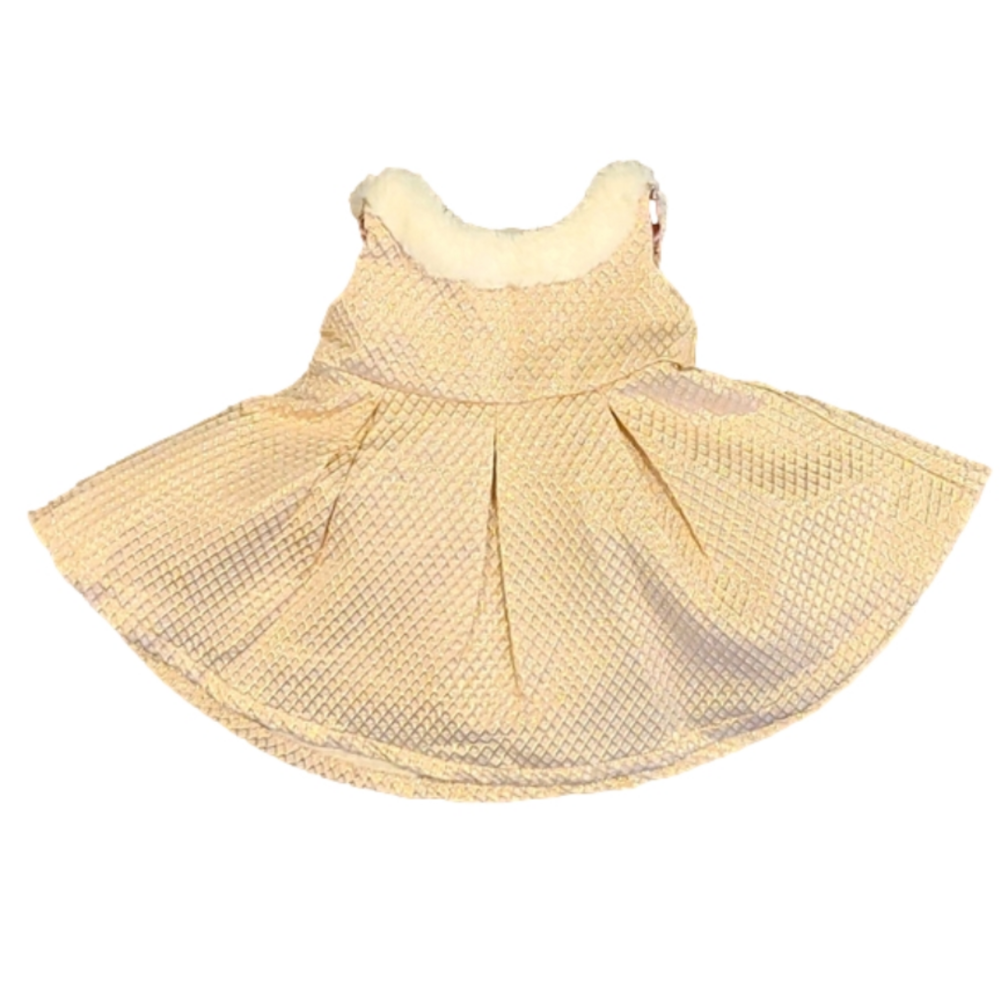 ⛱️Children's Place Rose Dust Dress with Faux Fur Collar